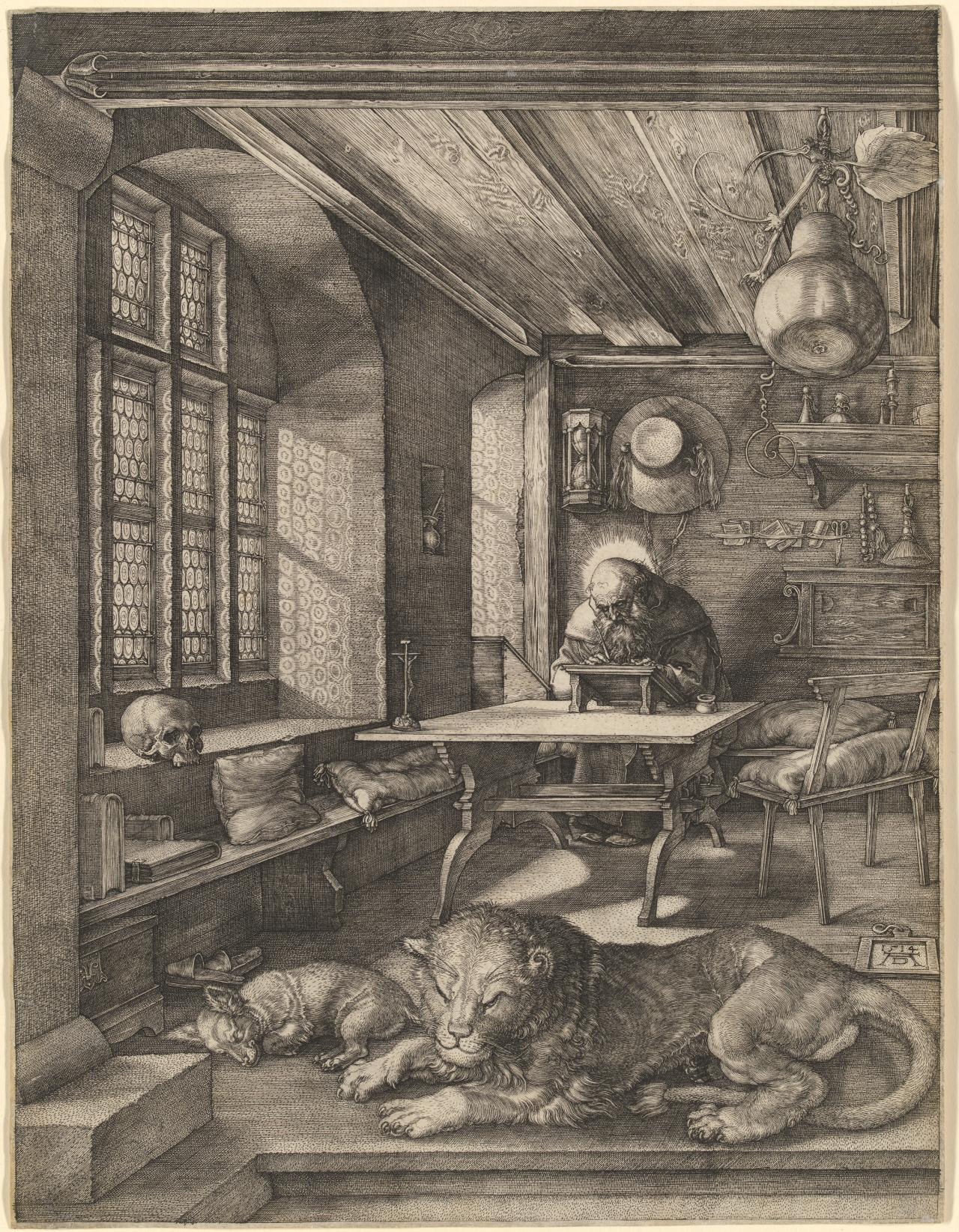 Dürer St Jerome in his Study 1514 {1891} NGV [PR] - Before Felton