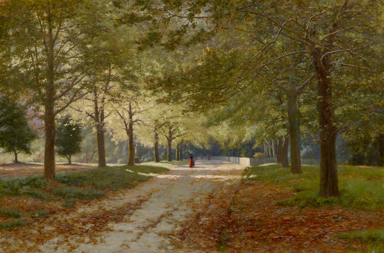 Mather Autumn in the Fitzroy Gardens 1894 {1895} NGV [PA] - Before Felton